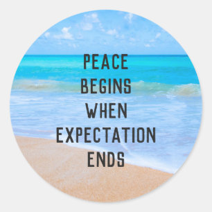 Inspirerend Citaat met Tropische Kiekenscène Ronde Sticker