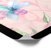 Inspirerend citaat met wilde bloemen Typografie Poster (Hoek)