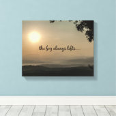 Inspirerend citaat: mist altijd liften canvas afdruk (Insitu (Houten vloer))