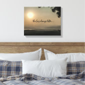 Inspirerend citaat: mist altijd liften canvas afdruk (Insitu (Slaapkamer))