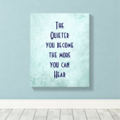 Inspirerend Citaat op een Groene  Textuur Canvas Afdruk (Insitu (Houten vloer))