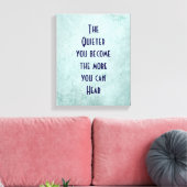 Inspirerend Citaat op een Groene  Textuur Canvas Afdruk (Insitu (Woonkamer))