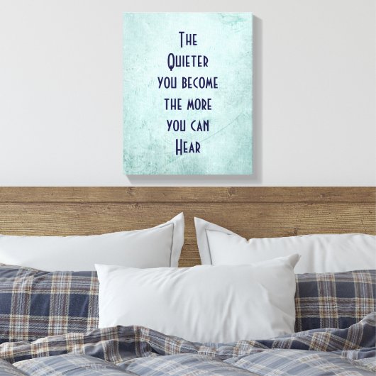 Inspirerend Citaat op een Groene  Textuur Canvas Afdruk (Insitu (Slaapkamer))