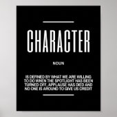 Inspirerend citaat op karakter poster (Voorkant)
