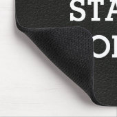 Inspirerend citaat op lederen textuur muismat (Hoek)