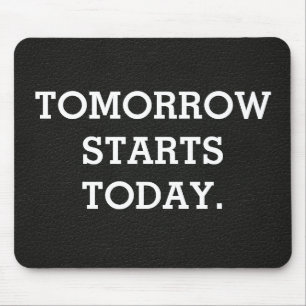 Inspirerend citaat op lederen textuur muismat