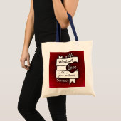 Inspirerend citaat op Liefde op een Rode Achtergro Tote Bag (Voorkant (product))