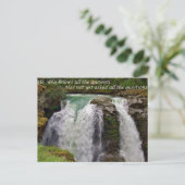 Inspirerend citaat op waterval briefkaart (Staand voorkant)