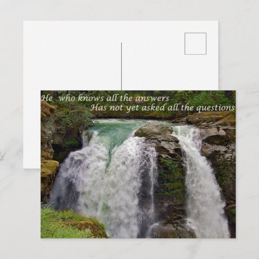 Inspirerend citaat op waterval briefkaart (Voorkant / Achterkant)