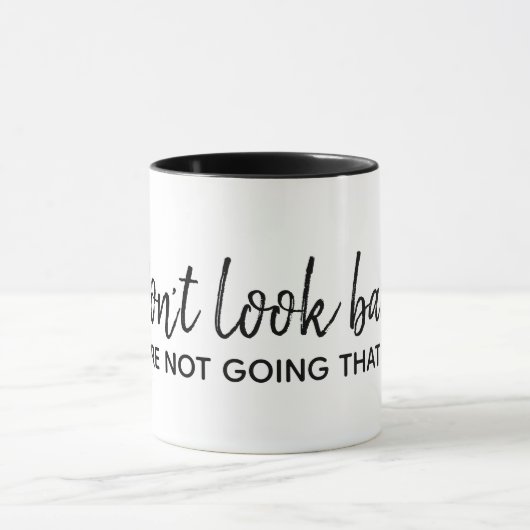 Inspirerend citaat op wit mok (Midden)