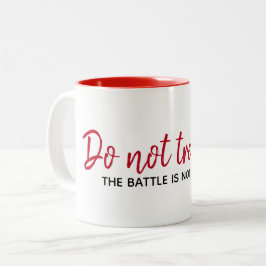 Inspirerend citaat op wit tweekleurige koffiemok