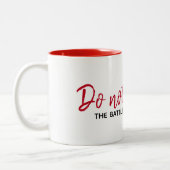 Inspirerend citaat op wit tweekleurige koffiemok (Links)