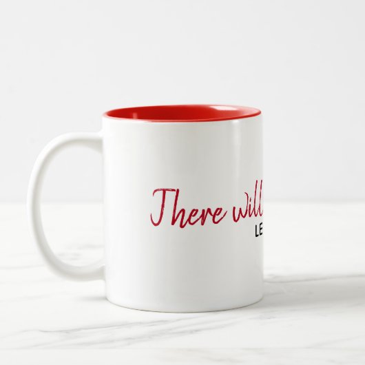 Inspirerend citaat op wit tweekleurige koffiemok (Links)