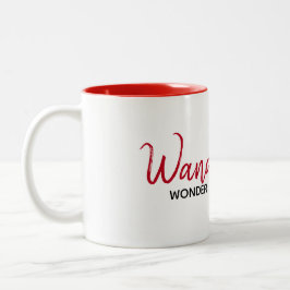 Inspirerend citaat op wit tweekleurige koffiemok