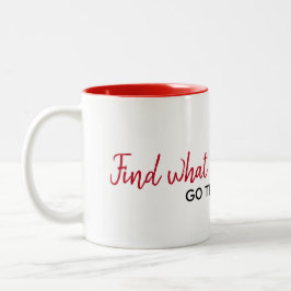 Inspirerend citaat op wit tweekleurige koffiemok