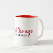 Inspirerend citaat op wit tweekleurige koffiemok (Voorkant rechts)