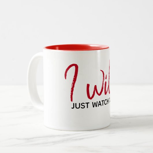 Inspirerend citaat op wit tweekleurige koffiemok (Voorkant links)