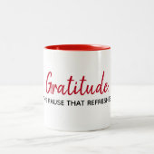 Inspirerend citaat op wit tweekleurige koffiemok (Center)