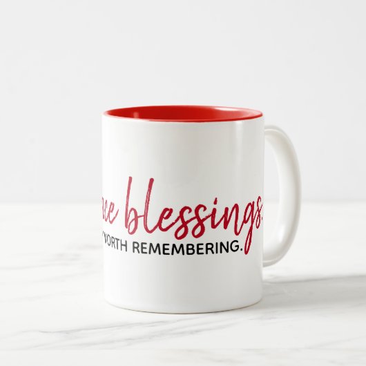 Inspirerend citaat op witte tweetone koffie Mok (Voorkant rechts)