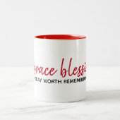 Inspirerend citaat op witte tweetone koffie Mok (Center)