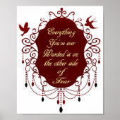 Inspirerend citaat over dromen en moed poster (Voorkant)