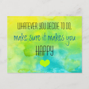 Inspirerend citaat over Geluk Briefkaart