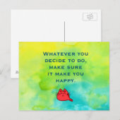 Inspirerend citaat over Geluk Briefkaart (Voorkant / Achterkant)