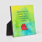 Inspirerend citaat over Geluk Fotoplaat (Voorkant)