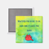 Inspirerend citaat over Geluk Magneet (Voorkant / Achterkant)