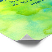 Inspirerend citaat over Geluk Poster (Hoek)