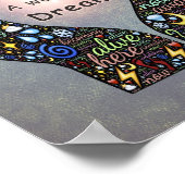 Inspirerend citaat over hoop en dromen poster (Hoek)