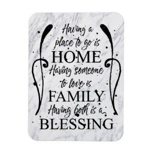Inspirerend citaat over Huis - Familie - Afzegelin Magneet