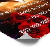 Inspirerend citaat over leven en geluk poster (Hoek)