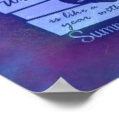 Inspirerend citaat over liefde op een Paarse Water Poster (Hoek)