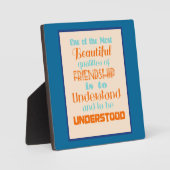 Inspirerend citaat over vriendschap fotoplaat (Voorkant)