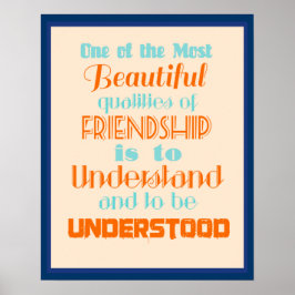 Inspirerend citaat over vriendschap poster