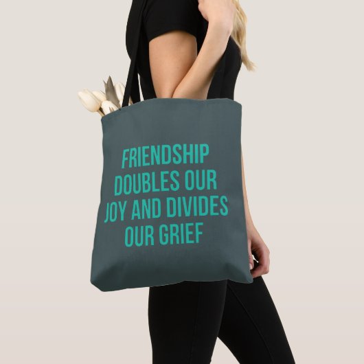 inspirerend citaat over vriendschap tote bag (Dichtbij)