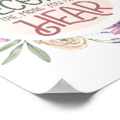 Inspirerend Citaat Pastel Floral Wreator Poster (Hoek)