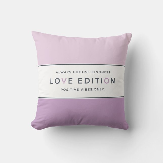 Inspirerend citaat Pillow, roze, Paars, Love Kussen (Voorkant)