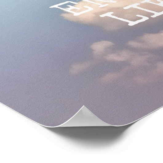 inspirerend citaat poster ademt diep blauw lucht (Hoek)