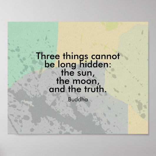 inspirerend citaat poster Boeddha over de waarheid (Voorkant)