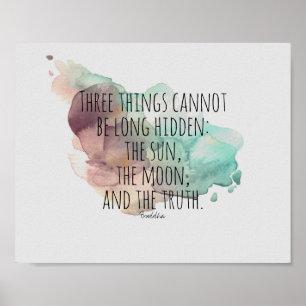 inspirerend citaat poster Boeddha over de waarheid