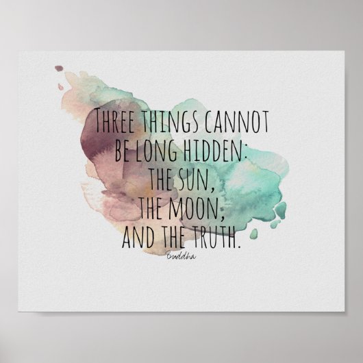 inspirerend citaat poster Boeddha over de waarheid (Voorkant)