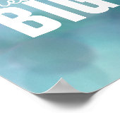 inspirerend citaat poster droom groot op blauw (Hoek)