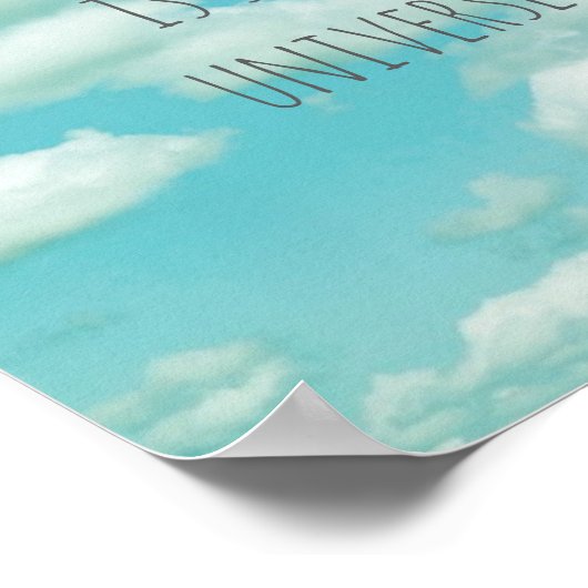 inspirerend citaat poster Lao Tzu over blauwe luch (Hoek)