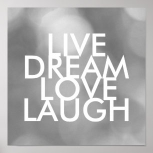 inspirerend citaat poster levende droomliefde