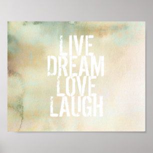 inspirerend citaat poster levende droomliefde