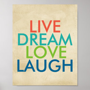 inspirerend citaat poster levende droomliefde