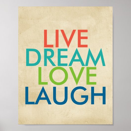 inspirerend citaat poster levende droomliefde (Voorkant)