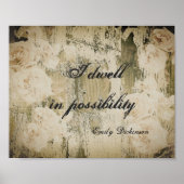 inspirerend citaat poster rustige shabby chic (Voorkant)